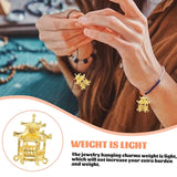 20 Pcs Gold Hanging Earring Bracelet Key Charms Pagoda Pendants Alloy Jewelry