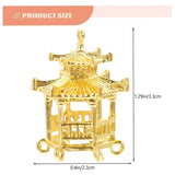 20 Pcs Gold Hanging Earring Bracelet Key Charms Pagoda Pendants Alloy Jewelry
