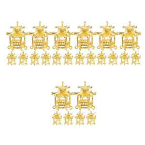 20 Pcs Golden Hanging Earring Bracelet Antique Jewelry Charms