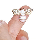 20 Pcs Enamel Bee Charms Pendants DIY Crafts