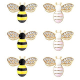 20 Pcs Enamel Bee Charms Pendants DIY Crafts