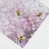 20 Pcs Enamel Bee Charms Pendants Rhinestone Enamel Craft Embellishments