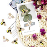 20 Pcs Enamel Bee Charms Pendants in Yellow