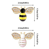 20 Pcs Enamel Bee Charms Pendants in Yellow