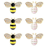 20 Pcs Enamel Bee Charms Pendants in Yellow