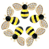 20 Pcs Enamel Bee Charms Pendants Rhinestone Enamel Craft Embellishments