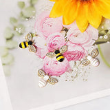 20 Pcs Enamel Bee Charms Pendants in Yellow