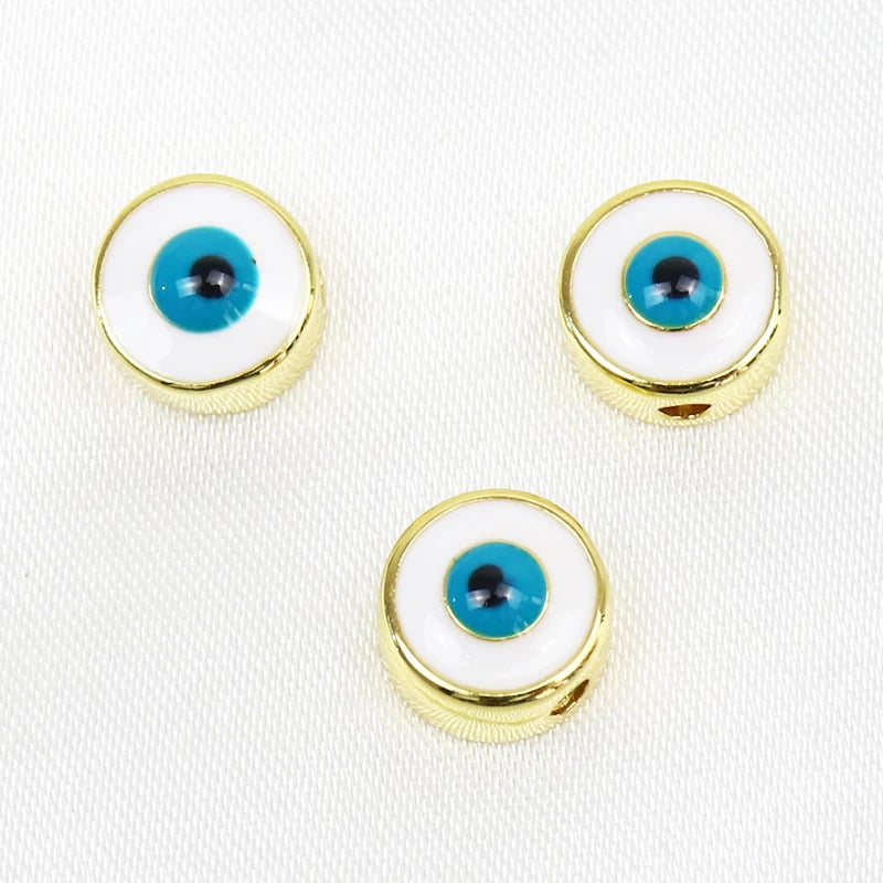 20 Pcs Enamel Eyes Bead Jewelry for Necklace Making