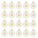 20 Pcs Little Flower Pendant Charm for Necklace Making