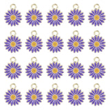 20 Pcs Little Flower Pendant Charm for Necklace Making
