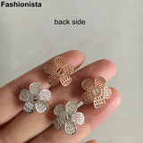 20 Pcs Filigree Brass Cast Flowers 16mm Silver 3D Flowers Bead Caps