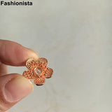 20 Pcs Filigree Brass Cast Flowers 16mm Silver 3D Flowers Bead Caps