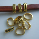 20 Pcs Leather Slider Spacer Beads for Licorice Bracelets DIY Jewelry Making