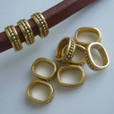 20 Pcs Leather Slider Spacer Beads for Licorice Bracelets DIY Jewelry Making