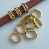 20 Pcs Leather Slider Spacer Beads for Licorice Bracelets DIY Jewelry Making