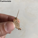 20 Pcs Gold Brass Round Tray DIY Brooch Base 18mm Handmade Jewelry Access