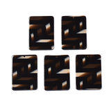 20 Pcs Heart Rectangle Resin Pendants Charms DIY Jewelry Making