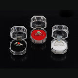 20 Pcs Acrylic Transparent Jewelry Packaging Box Wedding Packaging