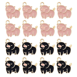 20 Pcs Piggy Keychain Charms DIY Jewelry Making