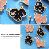 20 Pcs Piggy Keychain Charms DIY Jewelry Making