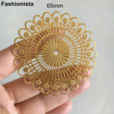 20 Pcs Large Silver Metal Filigrees 65mm Hollow Ornament Jewelry Scrapbook