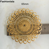 20 Pcs Large Silver Metal Filigrees 65mm Hollow Ornament Jewelry Scrapbook