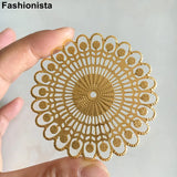 20 Pcs Large Silver Metal Filigrees 65mm Hollow Ornament Jewelry Scrapbook