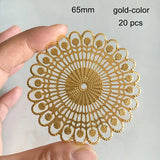 20 Pcs Large Silver Metal Filigrees 65mm Hollow Ornament Jewelry Scrapbook
