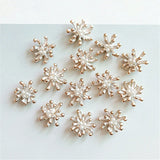 20 Pcs/Lot Metal Alloy KC Enamel Pearl Flowers DIY Jewelry Making