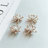 20 Pcs/Lot Metal Alloy KC Enamel Pearl Flowers DIY Jewelry Making