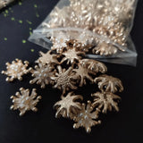 20 Pcs/Lot Metal Alloy KC Enamel Pearl Flowers DIY Jewelry Making