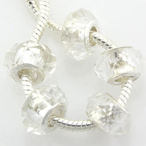 20 Pcs Crystal Glass Beads for European Charm Bracelets & Necklaces