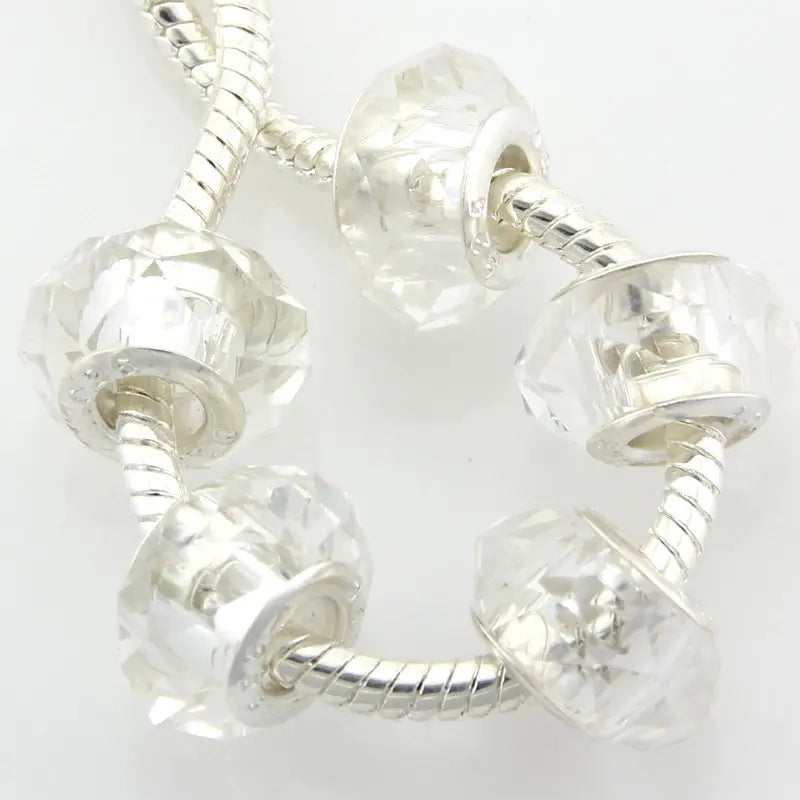 20 Pcs Crystal Glass Beads for European Charm Bracelets & Necklaces