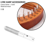 20 Pcs Lyre Harp Tuning Pins & Rivets Set for Small Stringed Instrument