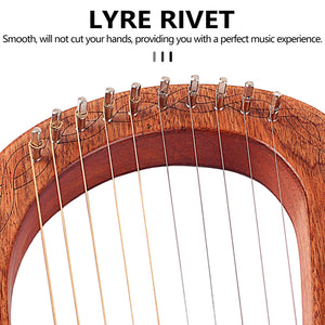 20 Pcs Lyre Harp Tuning Pins & Rivets Set for Small Stringed Instrument