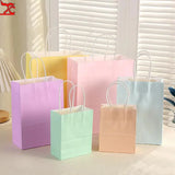 20 Pcs Macaron Paper Bags Candy Packaging Bags Unicorn Birthday Decor