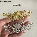 20 Pcs Metal Filigree Flower Rattan Ornament 85x28mm Silver Scrapbook Decoration