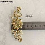 20 Pcs Metal Filigree Flower Rattan Ornament 85x28mm Silver Scrapbook Decoration