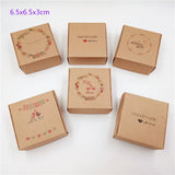 20 Pcs Gift/Candy Box DIY Soap Packaging Paper Box 6.5x6.5x3cm