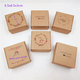 20 Pcs Gift/Candy Box DIY Soap Packaging Paper Box 6.5x6.5x3cm