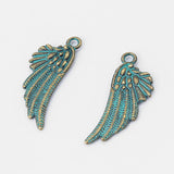 20 Pcs Angel Wings Necklace Charms Pendant DIY Jewelry Findings 29x11mm