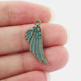 20 Pcs Angel Wings Necklace Charms Pendant DIY Jewelry Findings 29x11mm