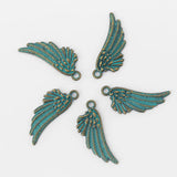 20 Pcs Angel Wings Necklace Charms Pendant DIY Jewelry Findings 29x11mm