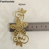 20 Pcs Silver Metal Filigree Flower Rattan Ornament For Jewelry Crafts DIY