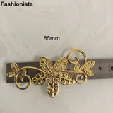 20 Pcs Silver Metal Filigree Flower Rattan Ornament For Jewelry Crafts DIY