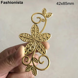 20 Pcs Silver Metal Filigree Flower Rattan Ornament For Jewelry Crafts DIY