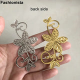 20 Pcs Silver Metal Filigree Flower Rattan Ornament For Jewelry Crafts DIY