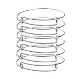 20 Pcs Stainless Steel Expandable Bangle Bracelets Adjustable Wire Blank Bangles