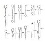 20 Pcs Stainless Steel Huggie Hoop Earrings Kpop Dangle Kit