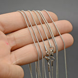 20 Pcs Stainless Steel Snake Chain Necklace 1.2mm Jewelry Making